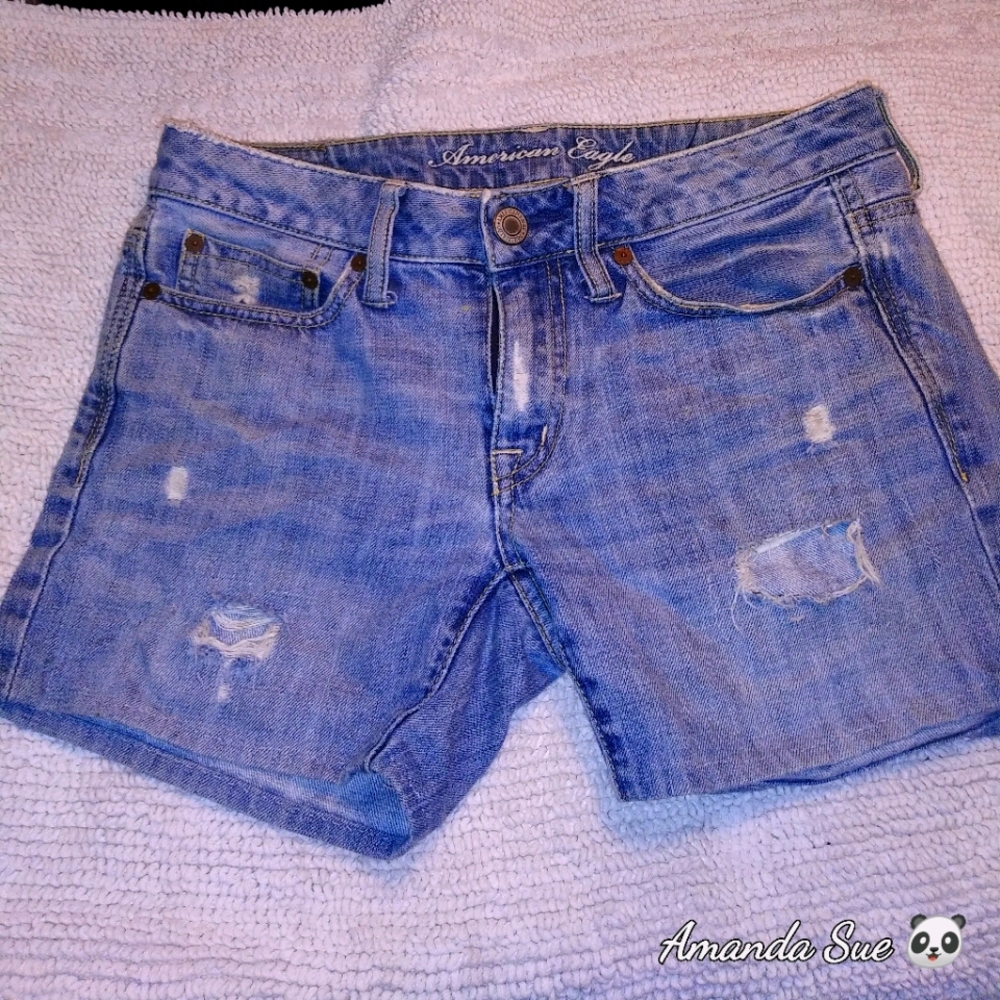 American Eagle Distressed Denim Shorts